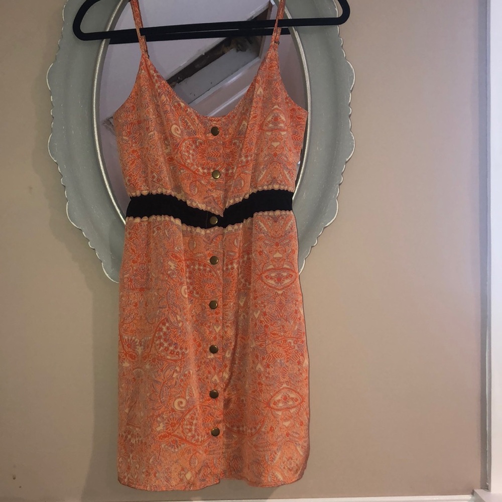 Orange paisley dress
